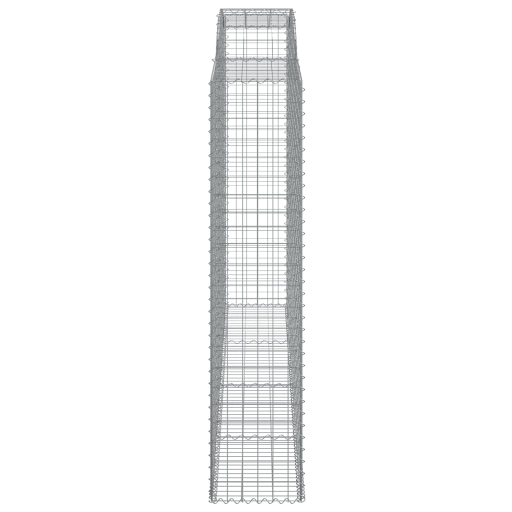 vidaXL Cestos gabião arqueados 7pcs 300x50x220/240cm ferro galvanizado