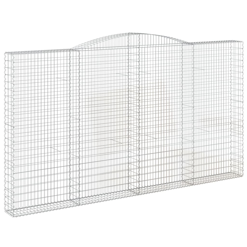 vidaXL Cestos gabião arqueados 5pcs 400x30x220/240cm ferro galvanizado