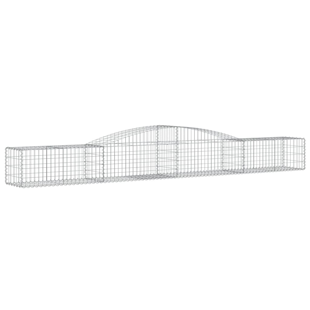 vidaXL Cestos gabião arqueados 9 pcs 400x50x40/60 cm ferro galvanizado