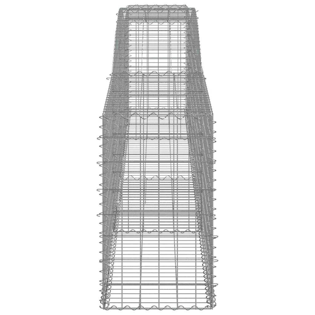 vidaXL Cestos gabião arqueados 4 pcs 400x50x80/100cm ferro galvanizado