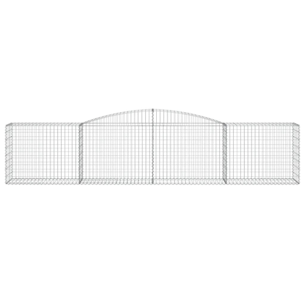 vidaXL Cestos gabião arqueados 6 pcs 400x50x80/100cm ferro galvanizado