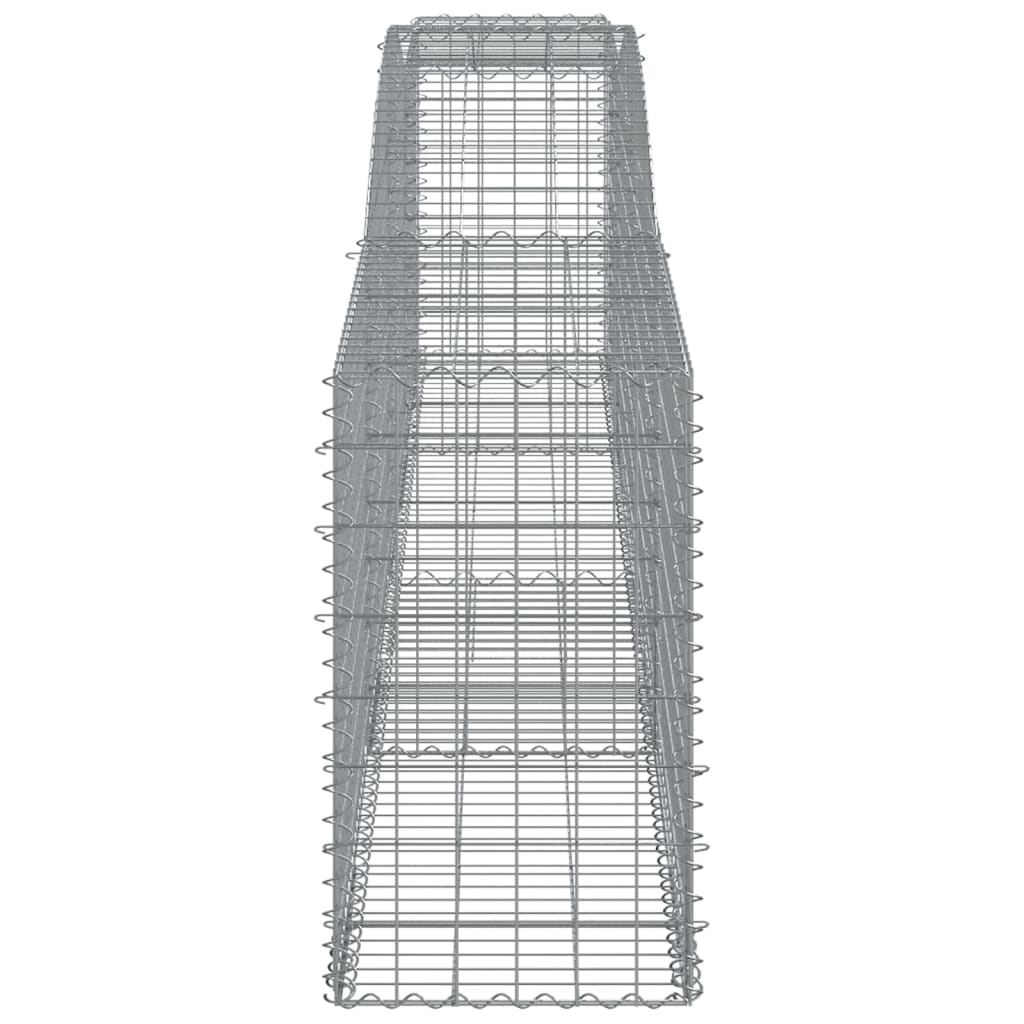 vidaXL Cestos gabião arqueados 6 pcs 400x50x80/100cm ferro galvanizado