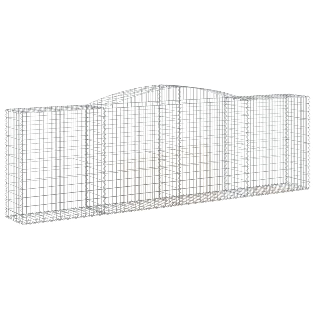 vidaXL Cestos gabião arqueados 20 pcs 400x50x120/140 ferro galvanizado