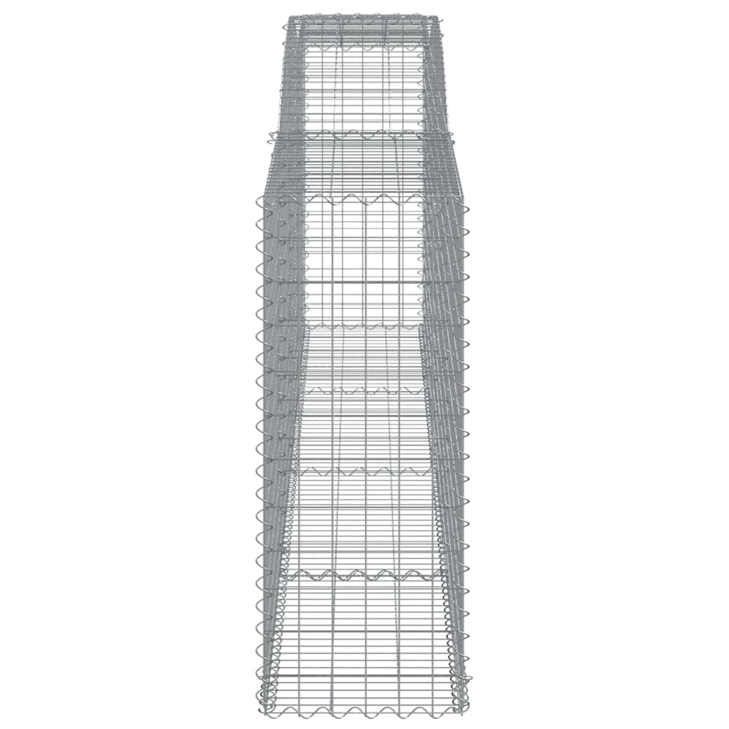 vidaXL Cestos gabião arqueados 20 pcs 400x50x120/140 ferro galvanizado