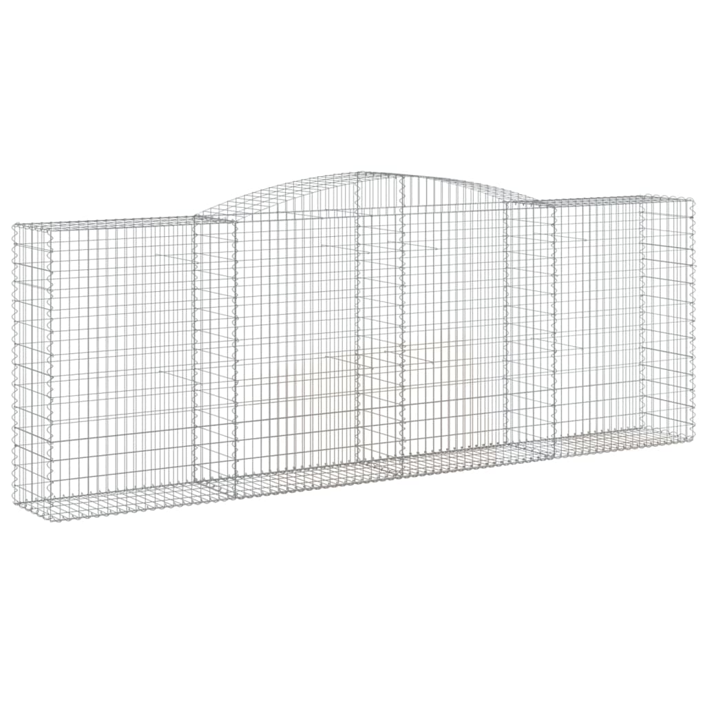 vidaXL Cestos gabião arqueados 5pcs 400x50x140/160cm ferro galvanizado