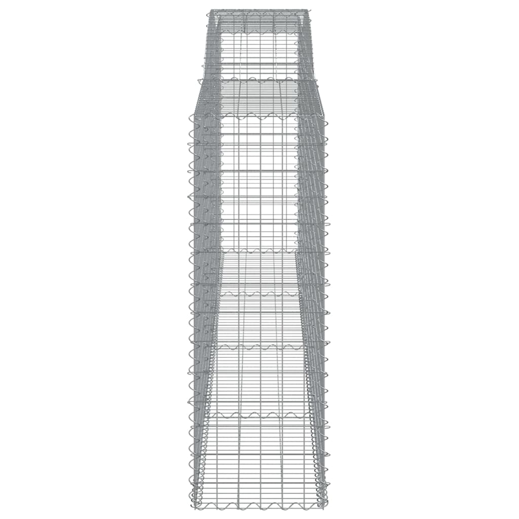 vidaXL Cestos gabião arqueados 25 pcs 400x50x140/160 ferro galvanizado