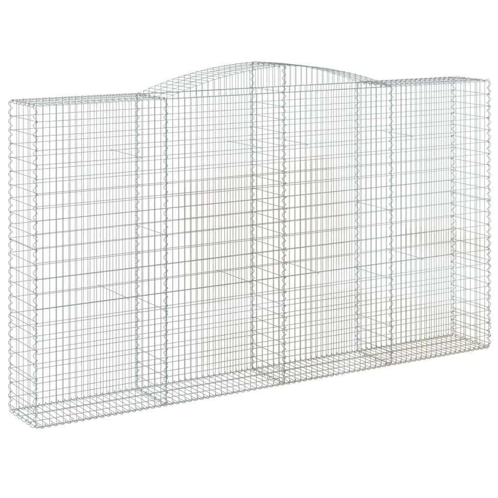 vidaXL Cestos gabião arqueados 6pcs 400x50x220/240cm ferro galvanizado