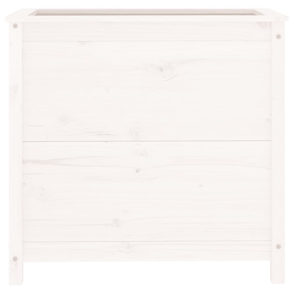 vidaXL Vaso/floreira de jardim 82,5x40x78 cm pinho maciço branco