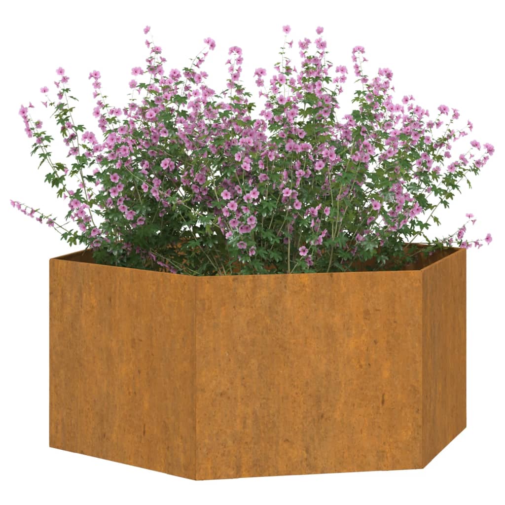 vidaXL Vaso/floreira 90x90x45 cm aço corten cor enferrujado