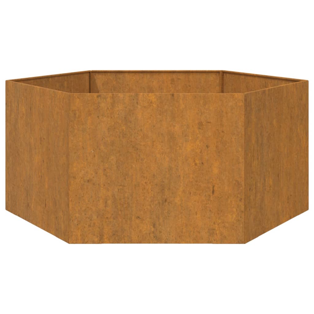 vidaXL Vaso/floreira 90x90x45 cm aço corten cor enferrujado