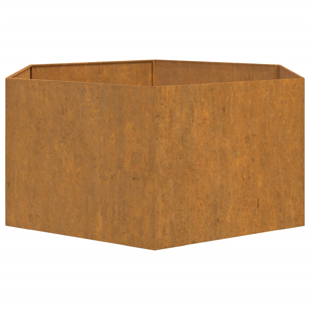 vidaXL Vaso/floreira 90x90x45 cm aço corten cor enferrujado