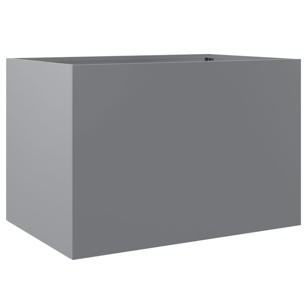 vidaXL Vaso/floreira 62x47x46 cm aço galvanizado prateado