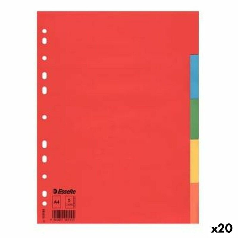 Esselte|Espaçadores Esselte Multicolor 5 Folhas A4 (20 Unidades) Esselte|Espaçadores Esselte Multicolor 5 Folhas A4 (20 Unidades)