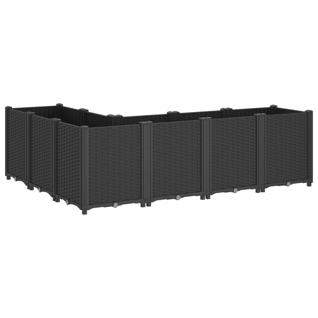 vidaXL Vaso/floreira 160x120x53 cm PP preto