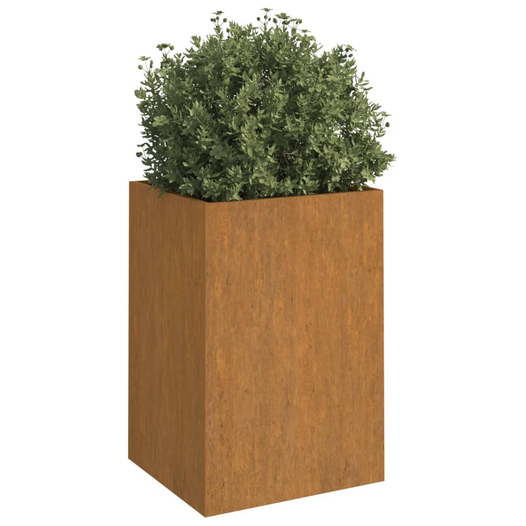 vidaXL Vaso/floreira 42x38x75 cm aço corten