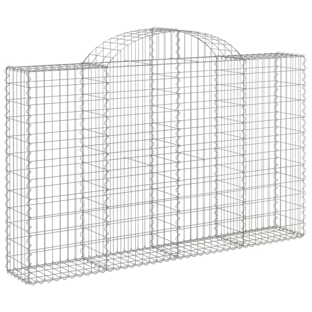 vidaXL Cestos gabião arqueados 25 pcs 200x30x120/140 ferro galvanizado