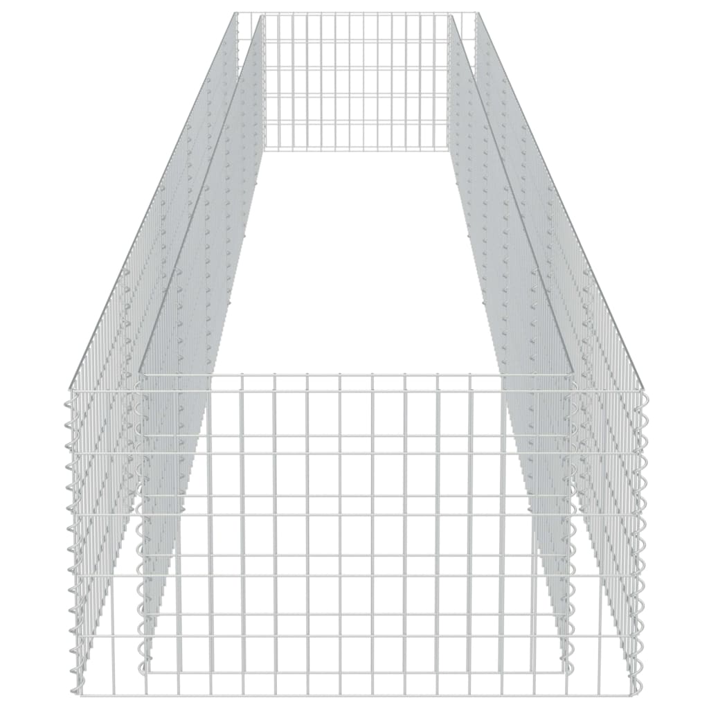 vidaXL Canteiro elevado/cesto gabião 540x90x50 cm aço galvanizado