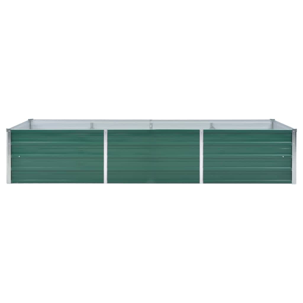 vidaXL Canteiro elevado de jardim aço galvanizado 240x80x45 cm verde