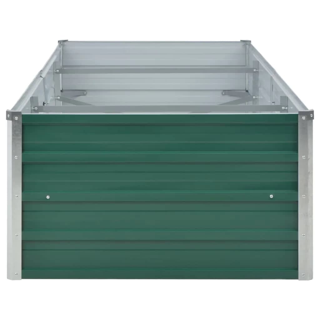 vidaXL Canteiro elevado de jardim aço galvanizado 240x80x45 cm verde