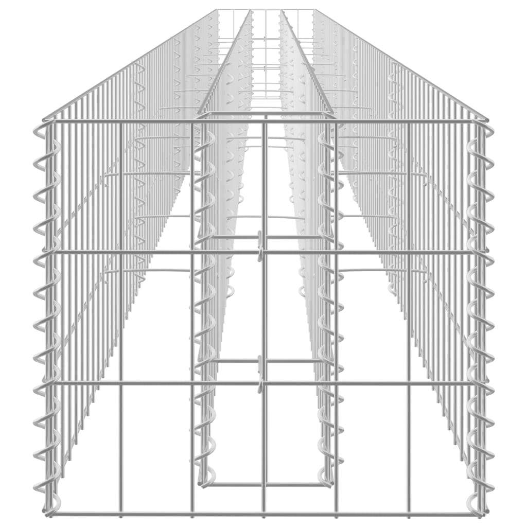 vidaXL Canteiro elevado/cesto gabião 450x30x30 cm aço galvanizado