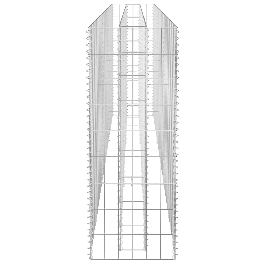 vidaXL Canteiro elevado/cesto gabião 270x30x90 cm aço galvanizado