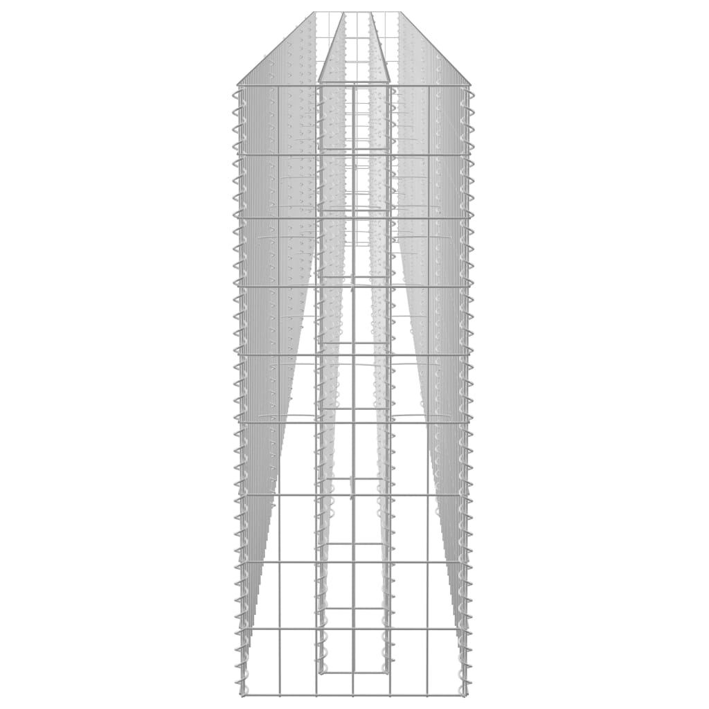 vidaXL Canteiro elevado/cesto gabião 450x30x90 cm aço galvanizado