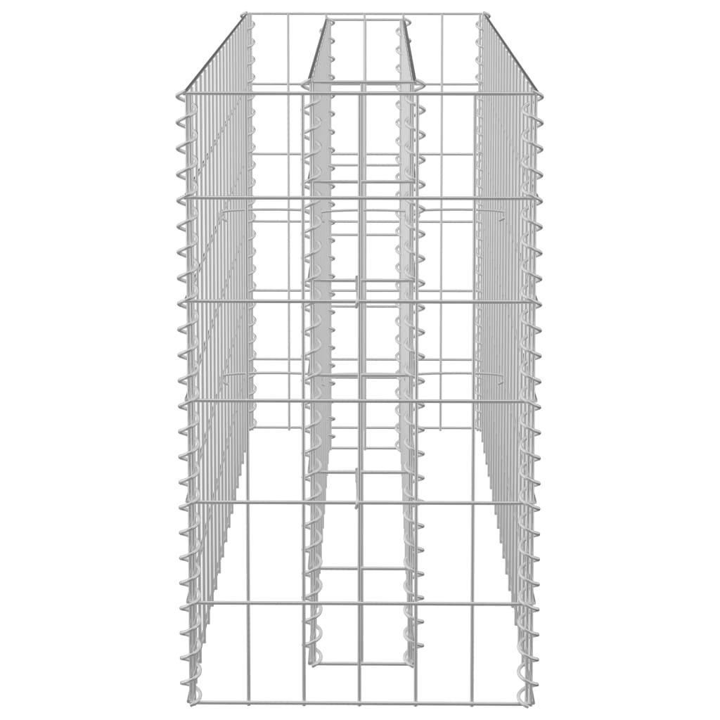 vidaXL Canteiro elevado/cesto gabião 90x30x60 cm aço galvanizado