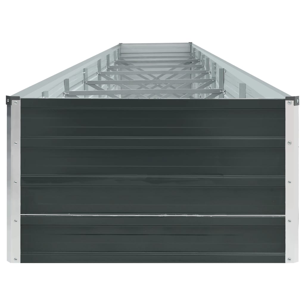 vidaXL Canteiro elevado jardim aço galvanizado 600x80x45 cm antracite