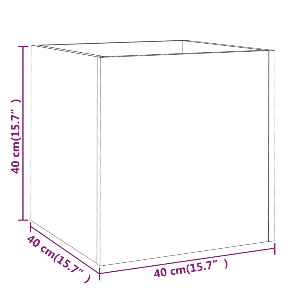 vidaXL Vaso/floreira 40x40x40 cm derivados de madeira branco