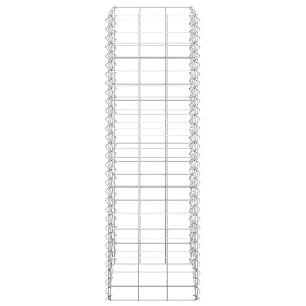 vidaXL Canteiro/gabião elevado 3 pcs 30x30x100 cm ferro