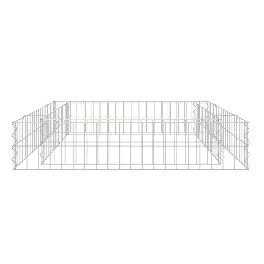 vidaXL Canteiro elevado/cesto gabião 100x100x20 cm aço galvanizado