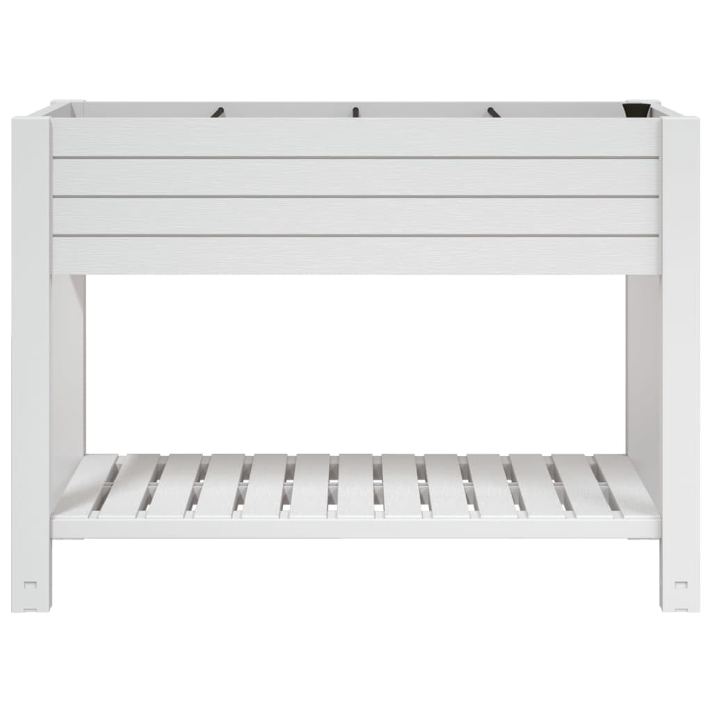 vidaXL Canteiro elevado 110x45x79 cm polipropileno branco