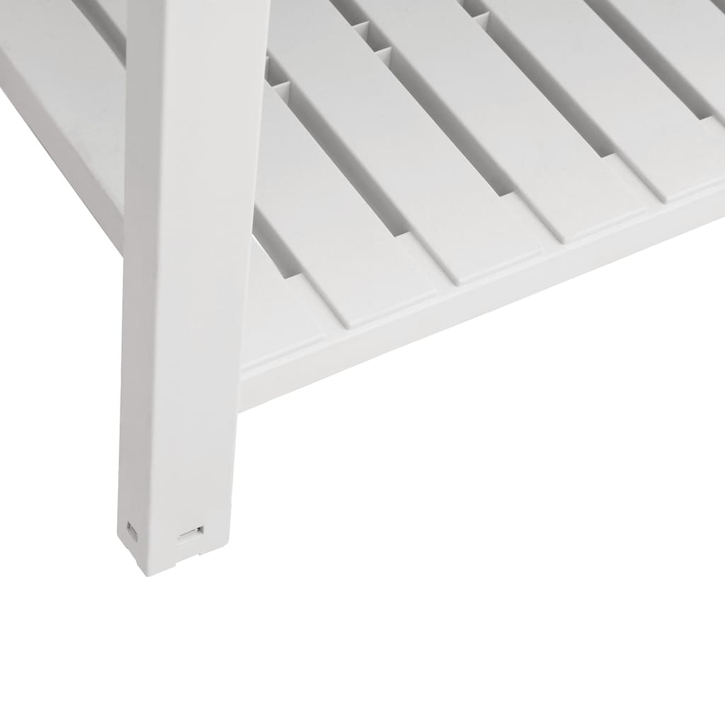 vidaXL Canteiro elevado 110x45x79 cm polipropileno branco