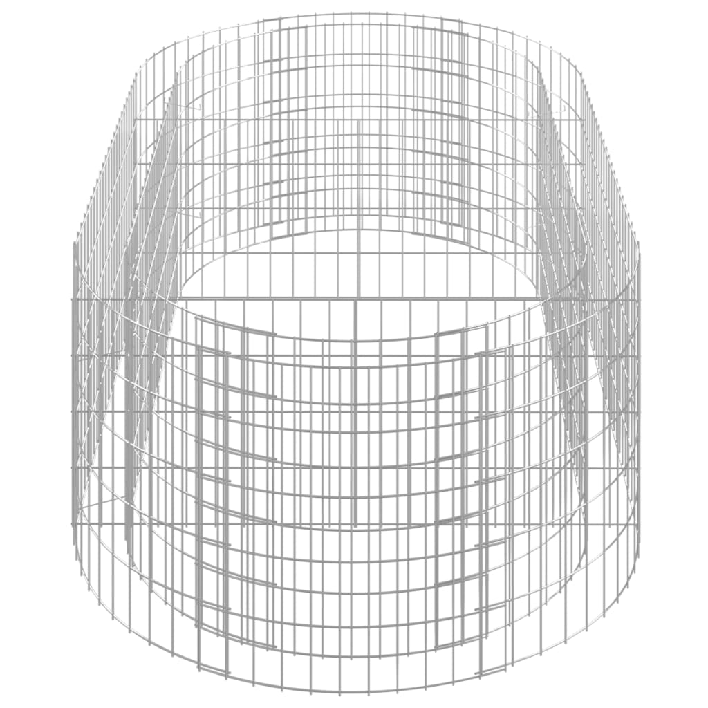 vidaXL Canteiro elevado/cesto gabião 200x100x50 cm ferro galvanizado