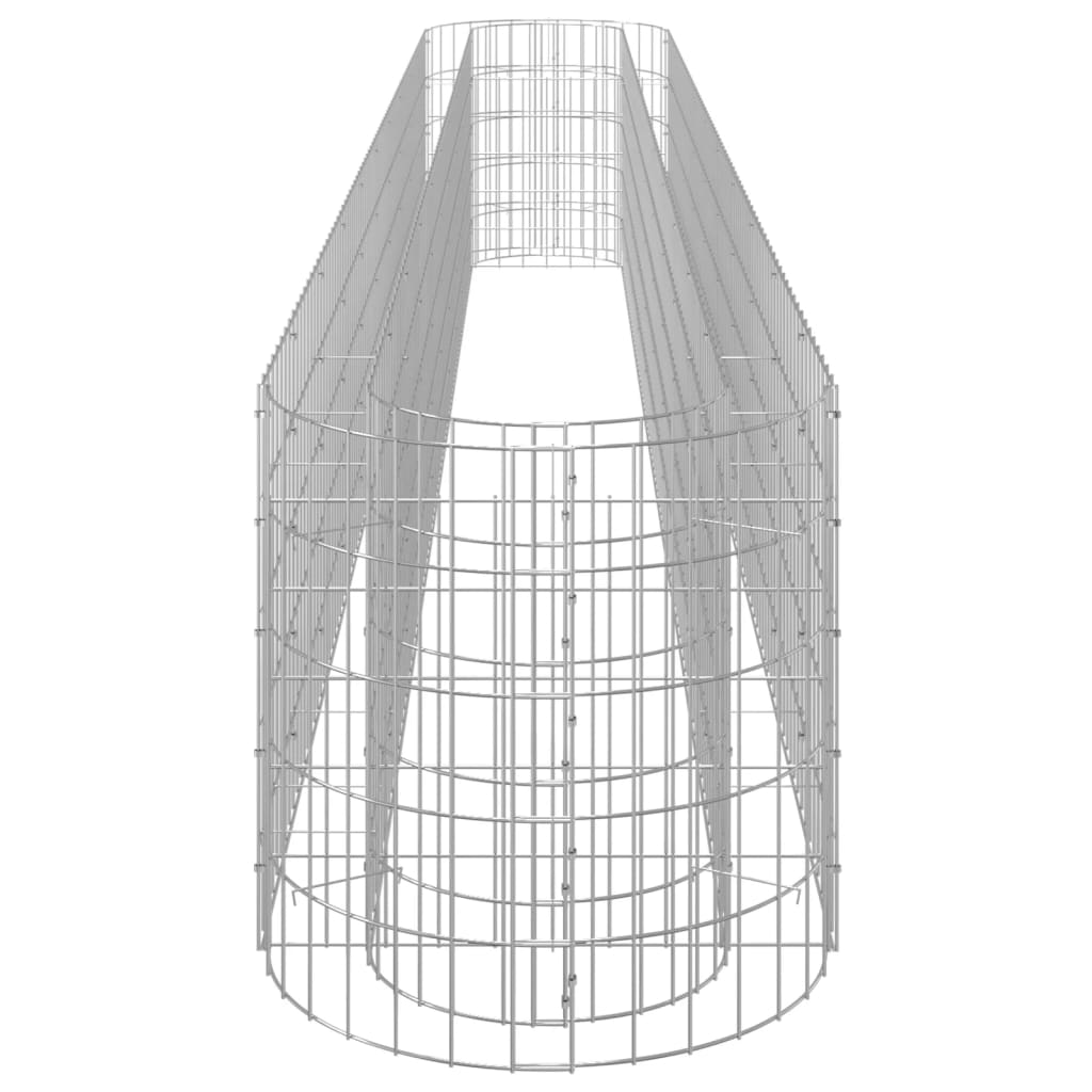 vidaXL Canteiro elevado/cesto gabião 400x50x50 cm ferro galvanizado