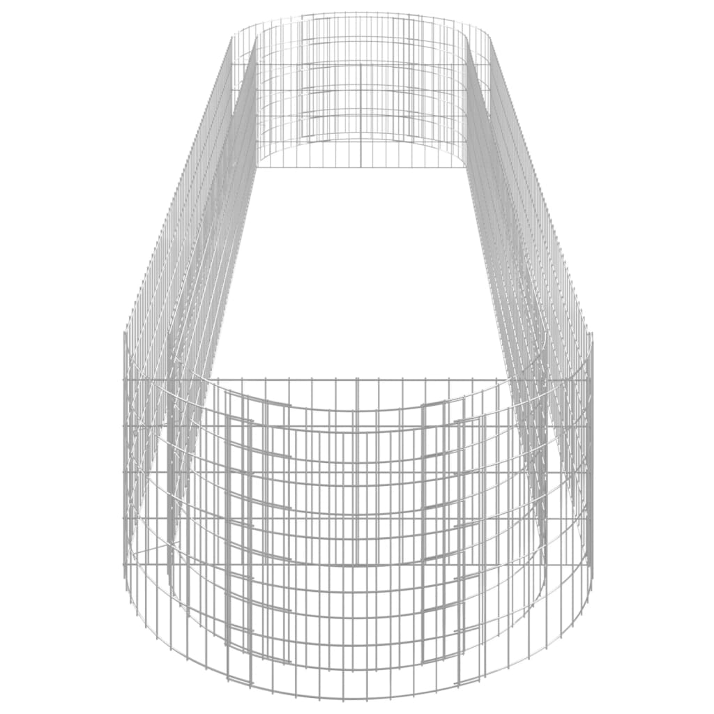 vidaXL Canteiro elevado/cesto gabião 400x100x50 cm ferro galvanizado