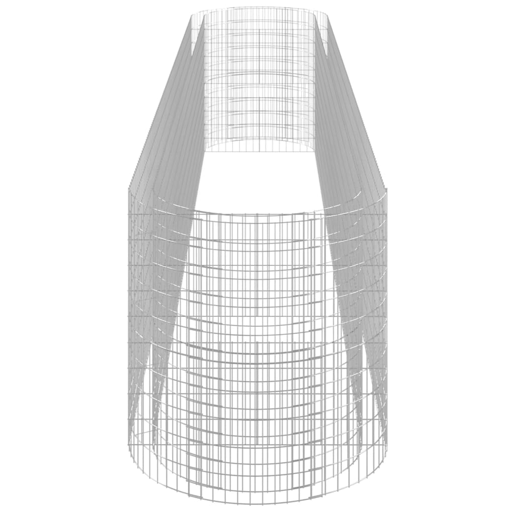 vidaXL Canteiro elevado/cesto gabião 600x100x100 cm ferro galvanizado