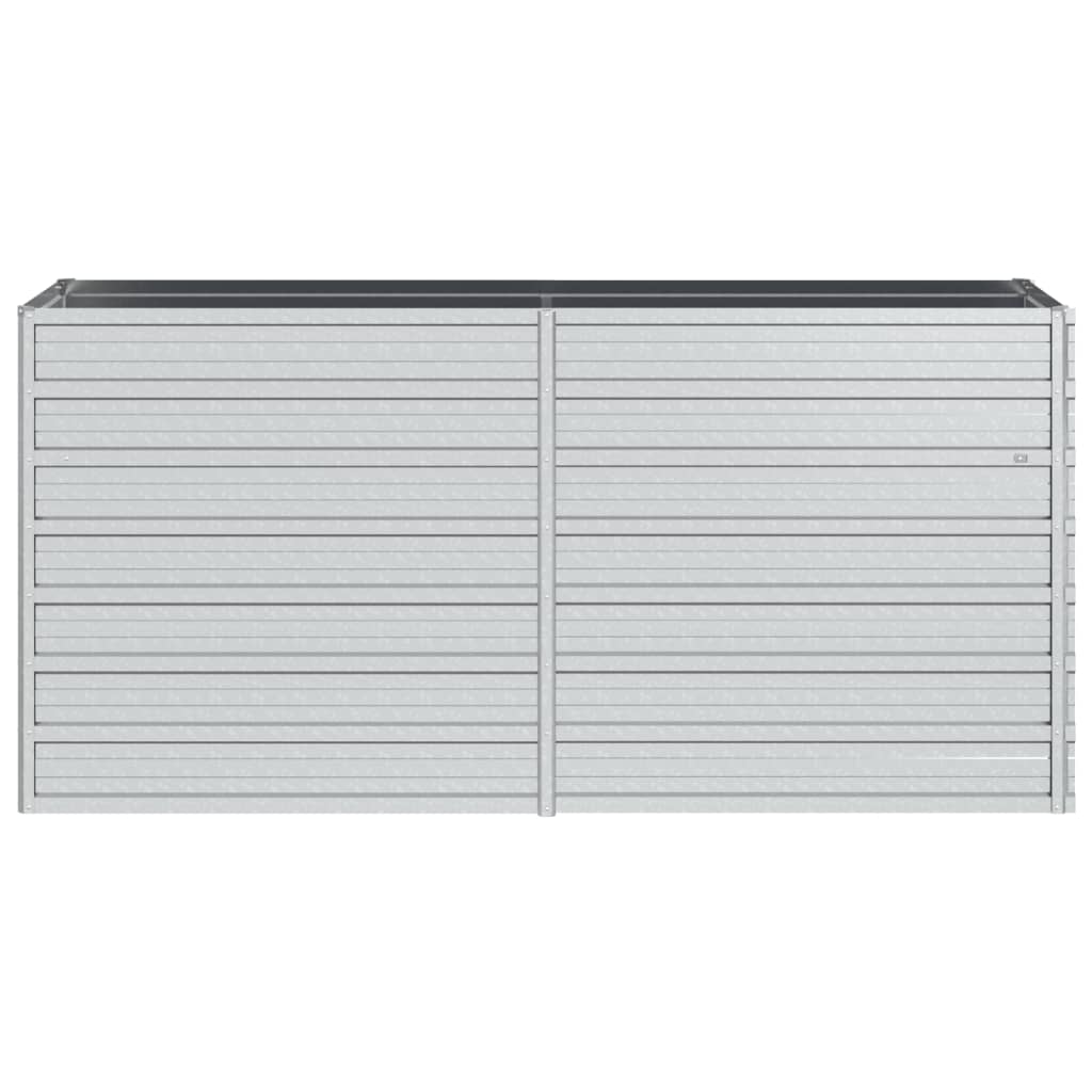 vidaXL Canteiro elevado de jardim 160x40x77cm aço galvanizado prateado