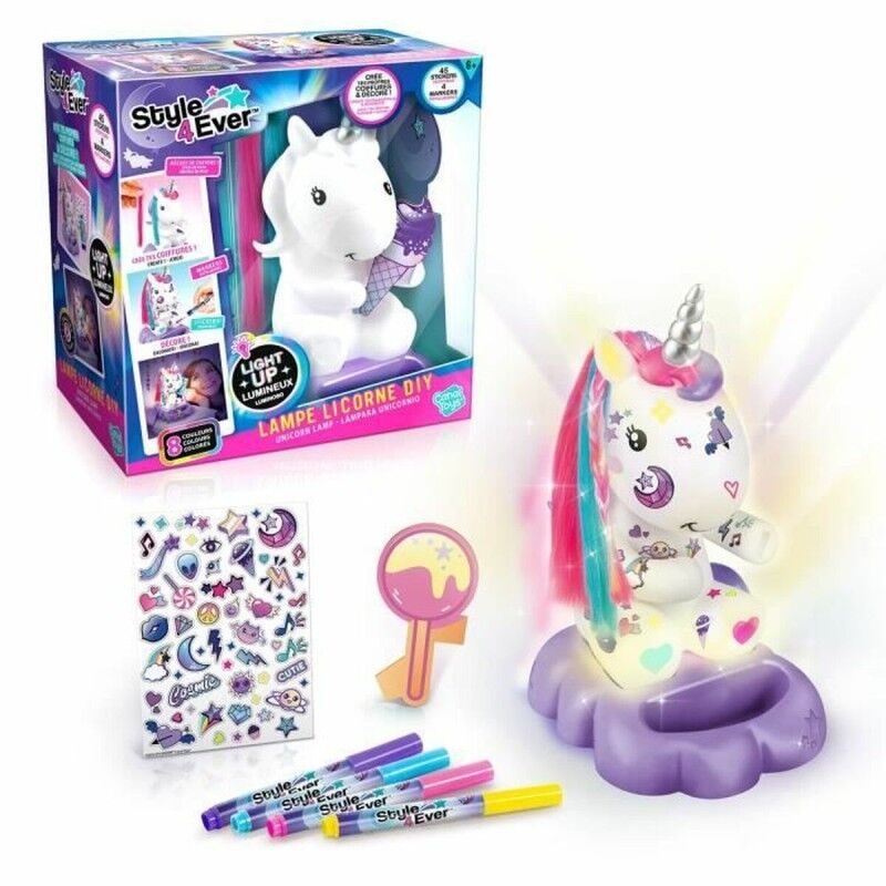 Canal Toys|Unicórnio Luminoso Canal Toys Cosmic Unicorn Lamp to Decorate Collector's Editio Multicolor