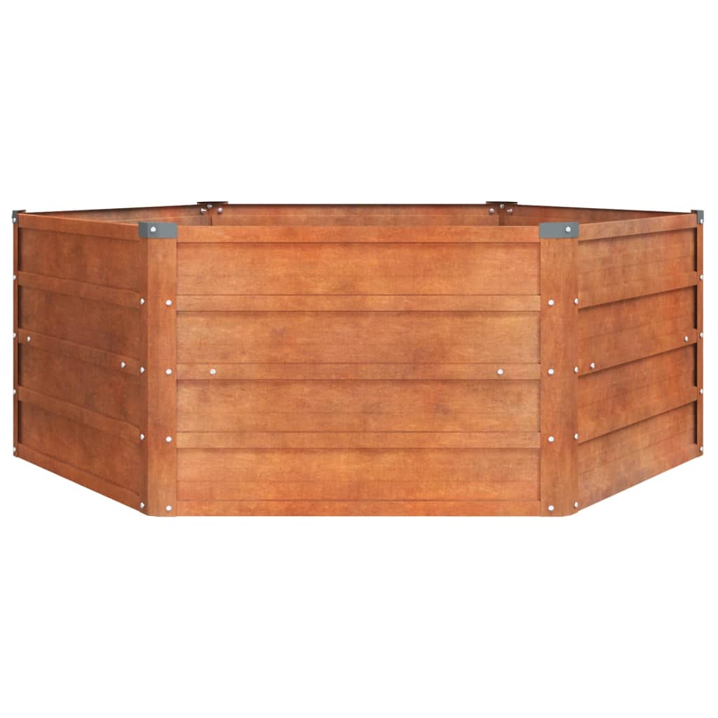 vidaXL Canteiro de jardim 129x129x45 cm aço corten cor enferrujado