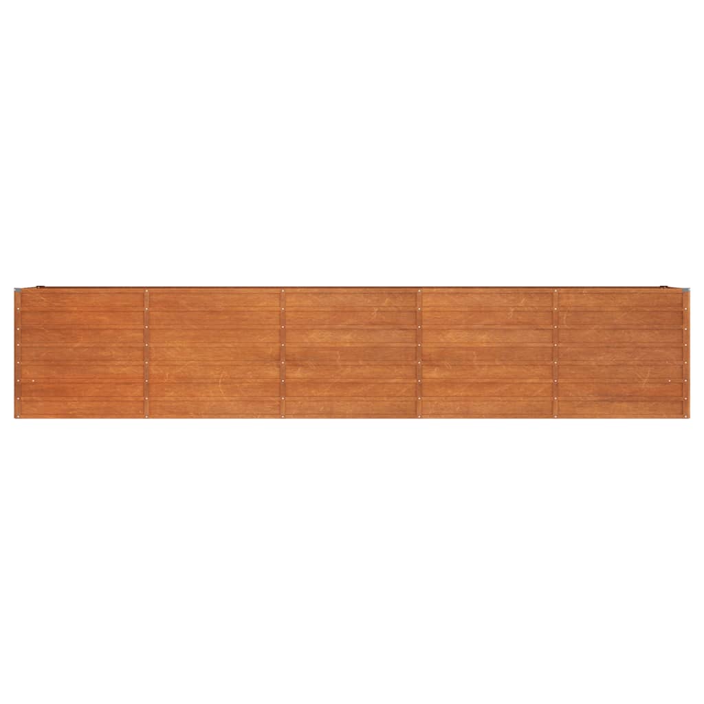 vidaXL Canteiro de jardim 400x80x77 cm aço corten cor enferrujado