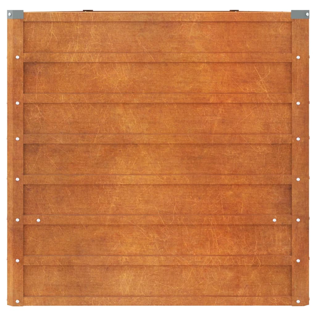 vidaXL Canteiro de jardim 400x80x77 cm aço corten cor enferrujado