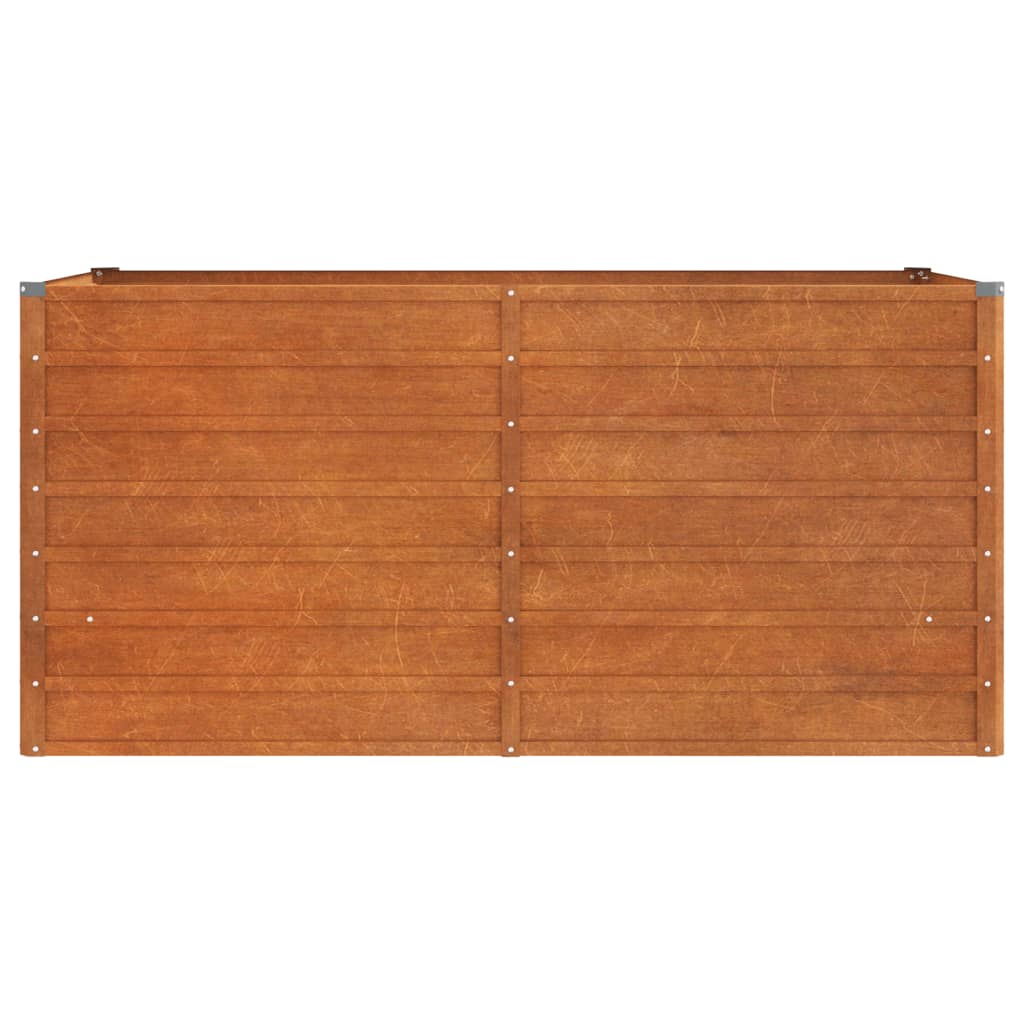 vidaXL Canteiro de jardim 160x80x77 cm aço corten cor enferrujado