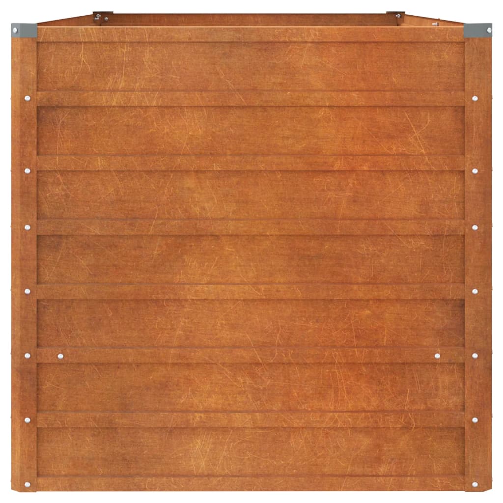 vidaXL Canteiro de jardim 160x80x77 cm aço corten cor enferrujado