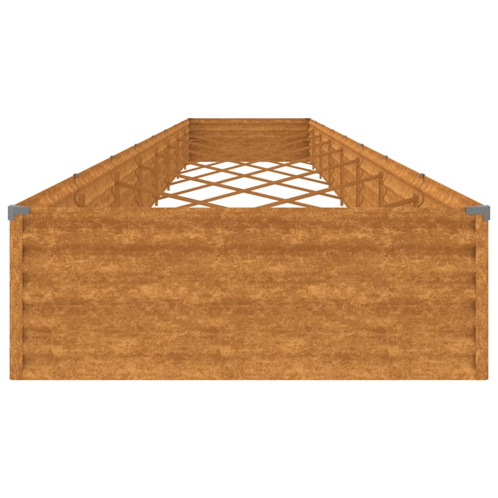 vidaXL Canteiro elevado de jardim 770x100x36 cm aço corten