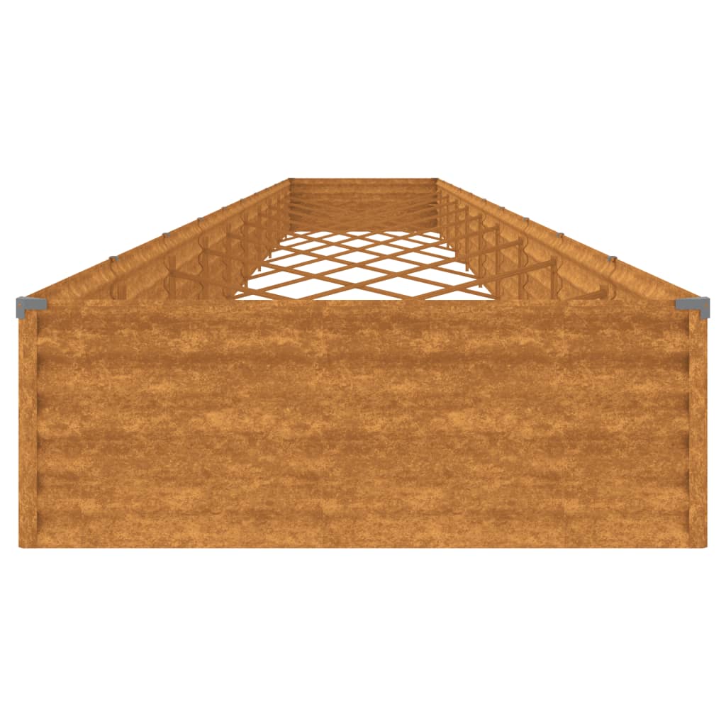 vidaXL Canteiro elevado de jardim 960x100x36 cm aço corten