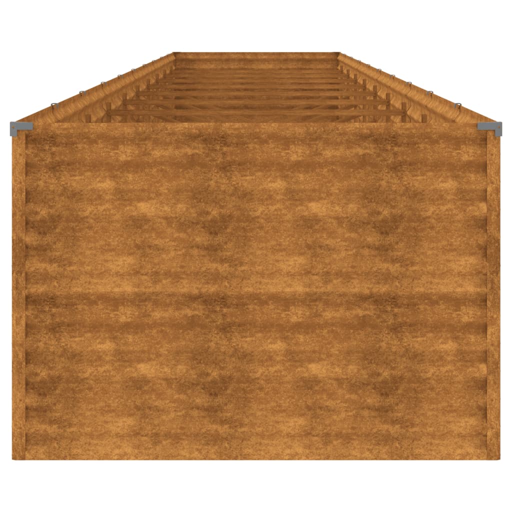 vidaXL Canteiro elevado de jardim 961x100x69 cm aço corten