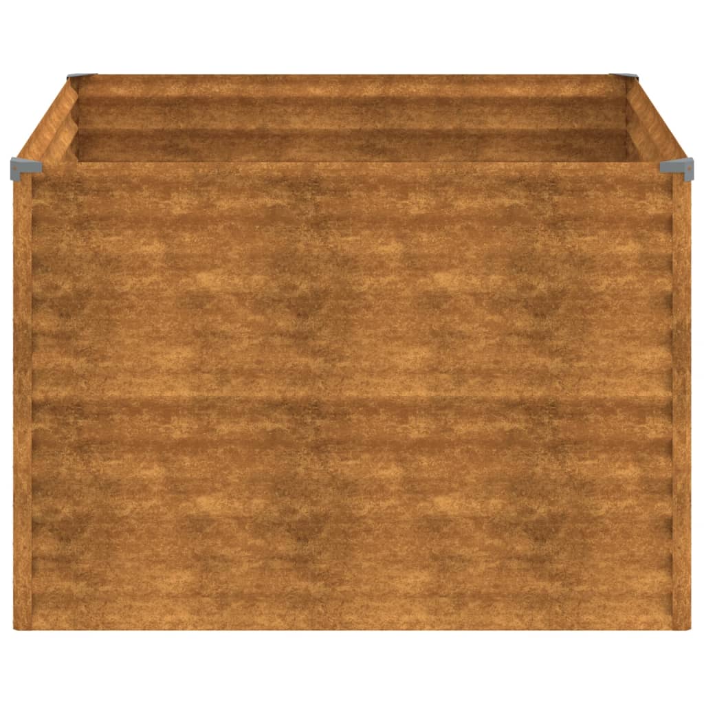 vidaXL Canteiro elevado de jardim 100x100x69 cm aço corten