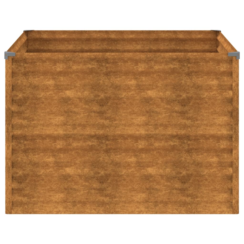 vidaXL Canteiro elevado de jardim 100x100x69 cm aço corten