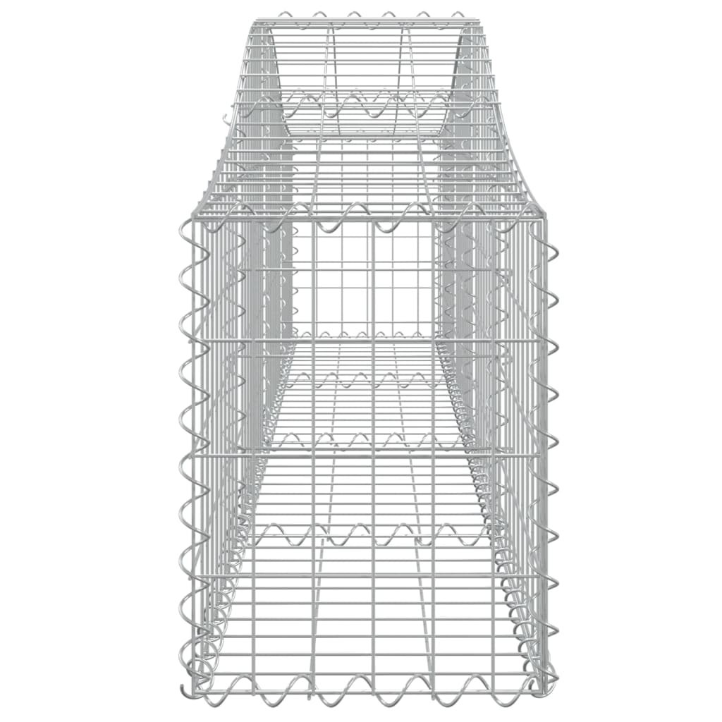 vidaXL Cesto gabião arqueado 200x30x40/60 cm ferro galvanizado